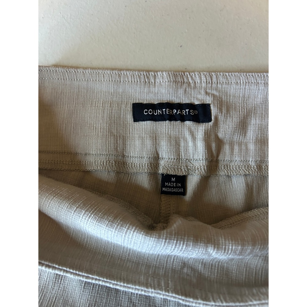 Counterparts Pants Womens Size M Tan Cropped Stretch Casual Trousers 1219615HA - Picture 3 of 9